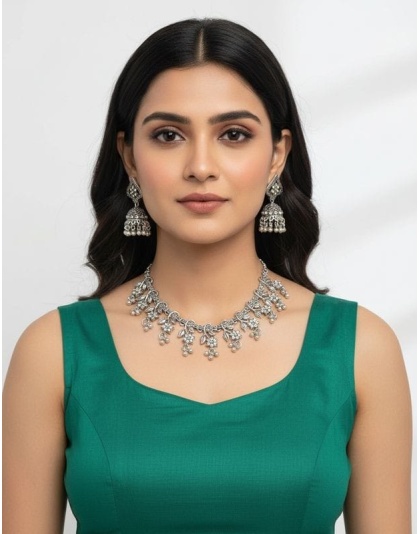 Oxidized trendy necklace set