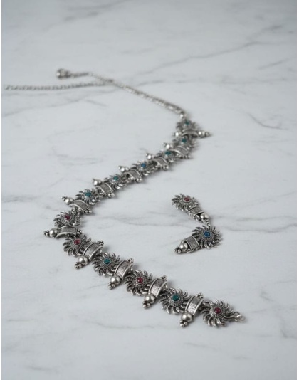 Latest oxidized jewelry set